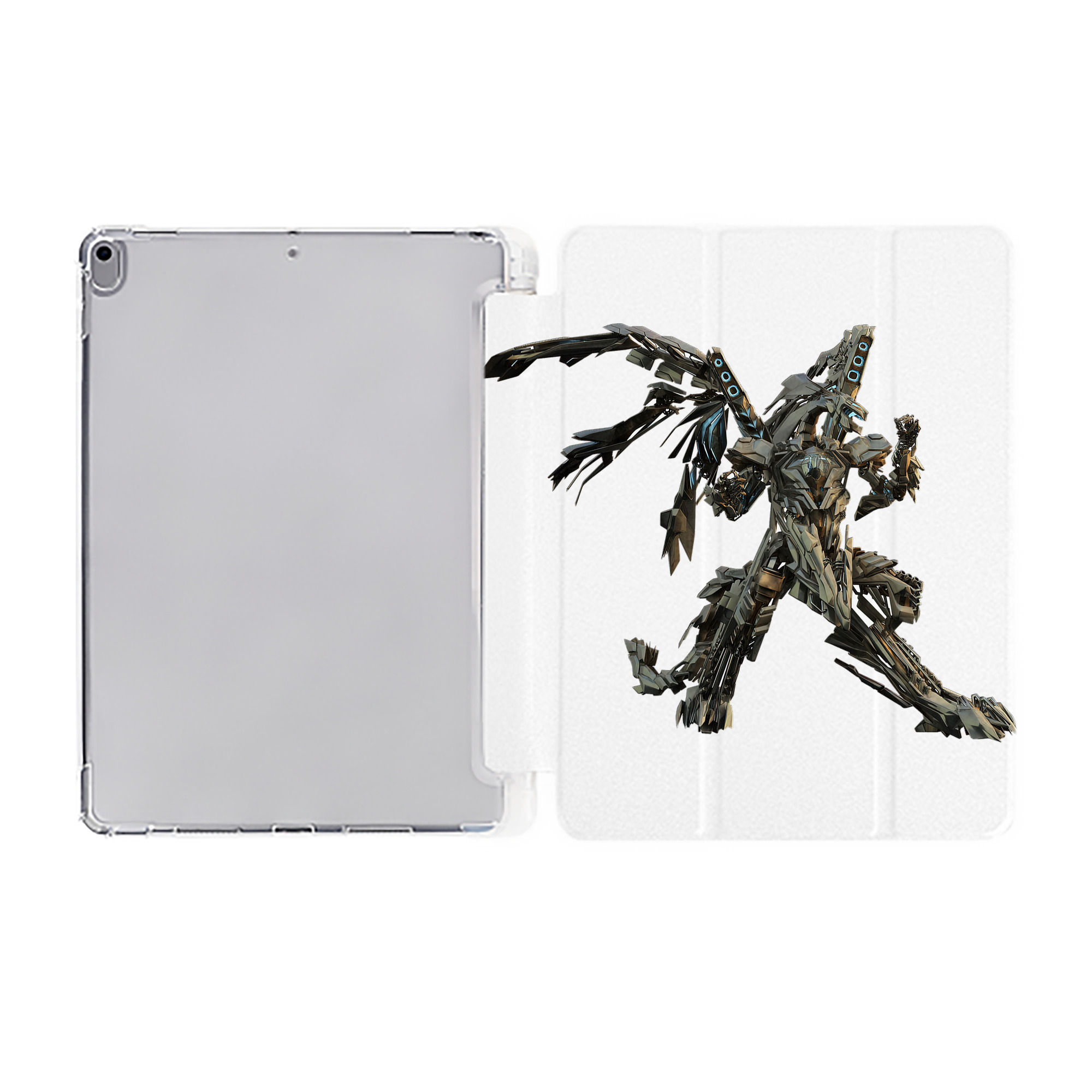 （画像用）  IPad ケース ペン収納付き 三つ折りスタンド PUレザー×シリコン 対応機種9.5/10.5/10.9インチ